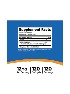 ASTAXANTHIN 12MG - fco x 120 softgel