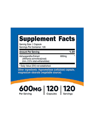 ASHWAGANDHA 600 mg - fco x 120 cap