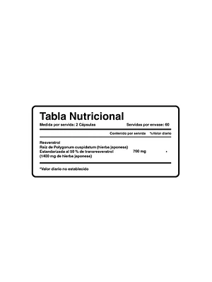 RESVERATROL 700 mg - Fco x 120 Cap