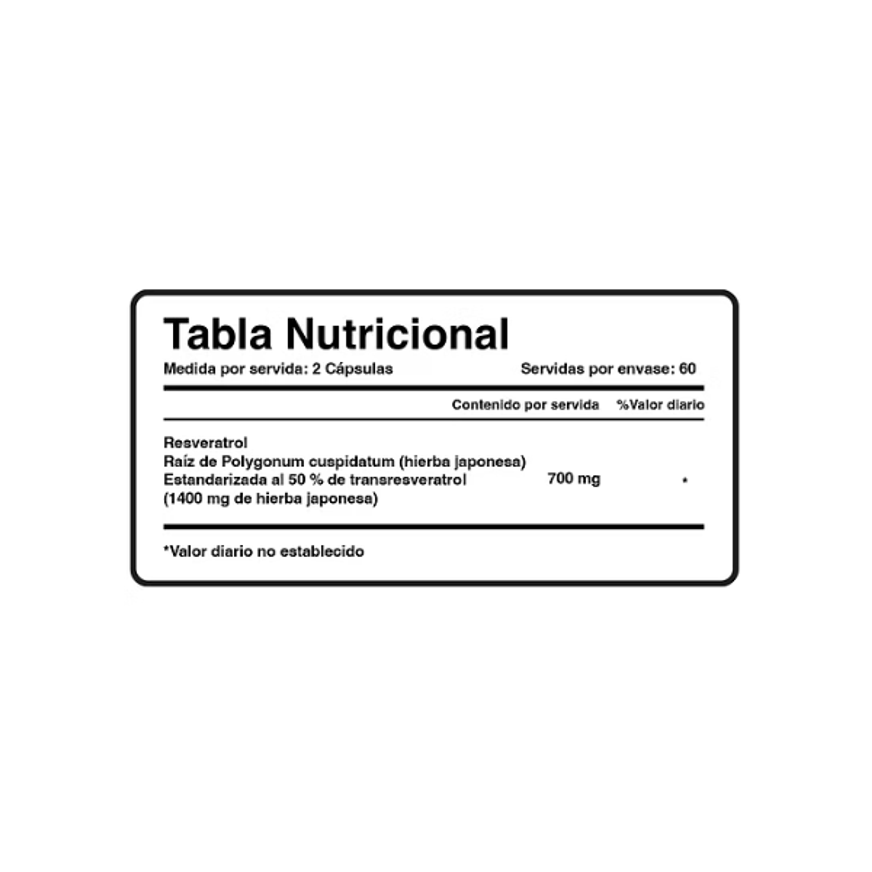 RESVERATROL 700 mg - Fco x 120 Cap 2