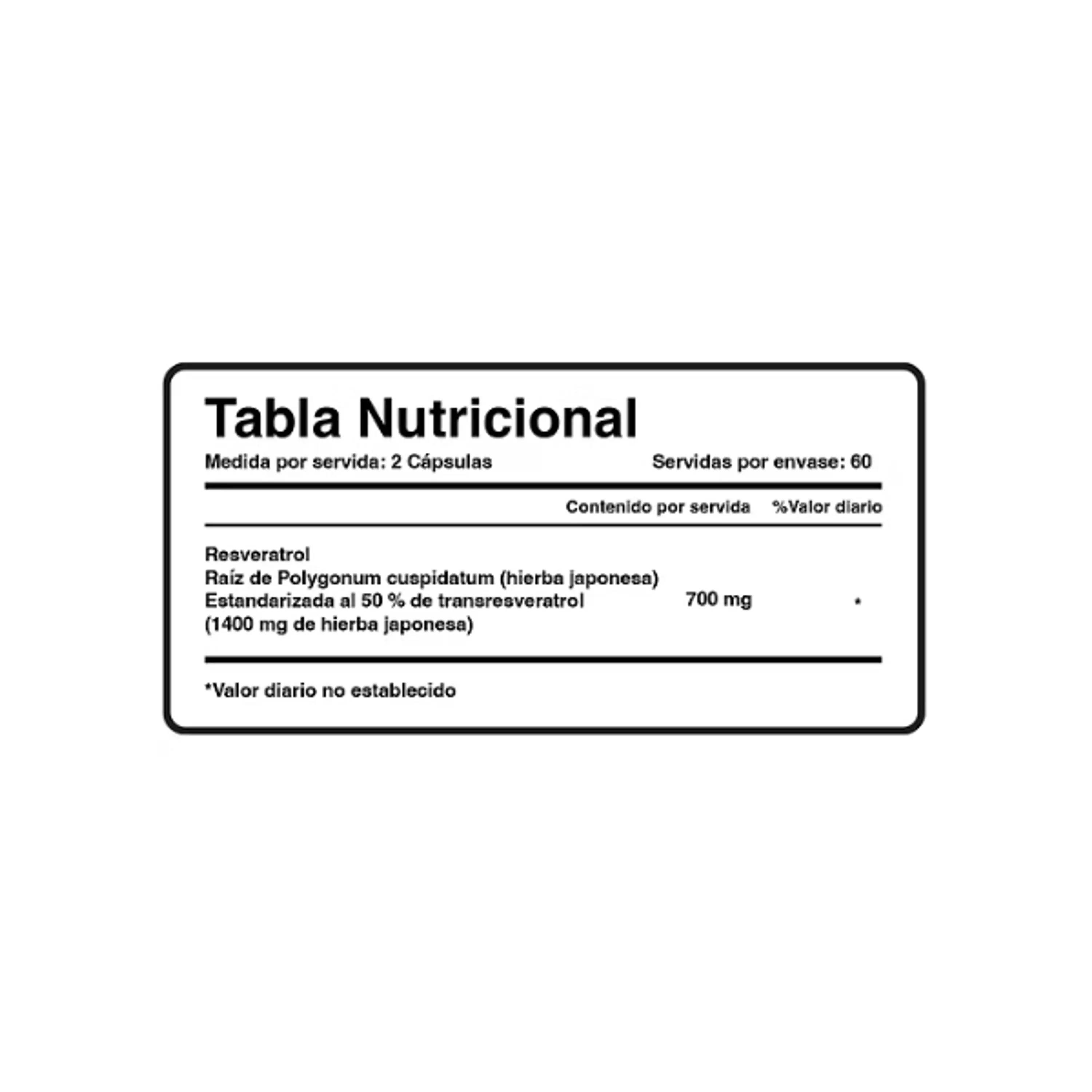 RESVERATROL 700 mg - Fco x 120 Cap 2