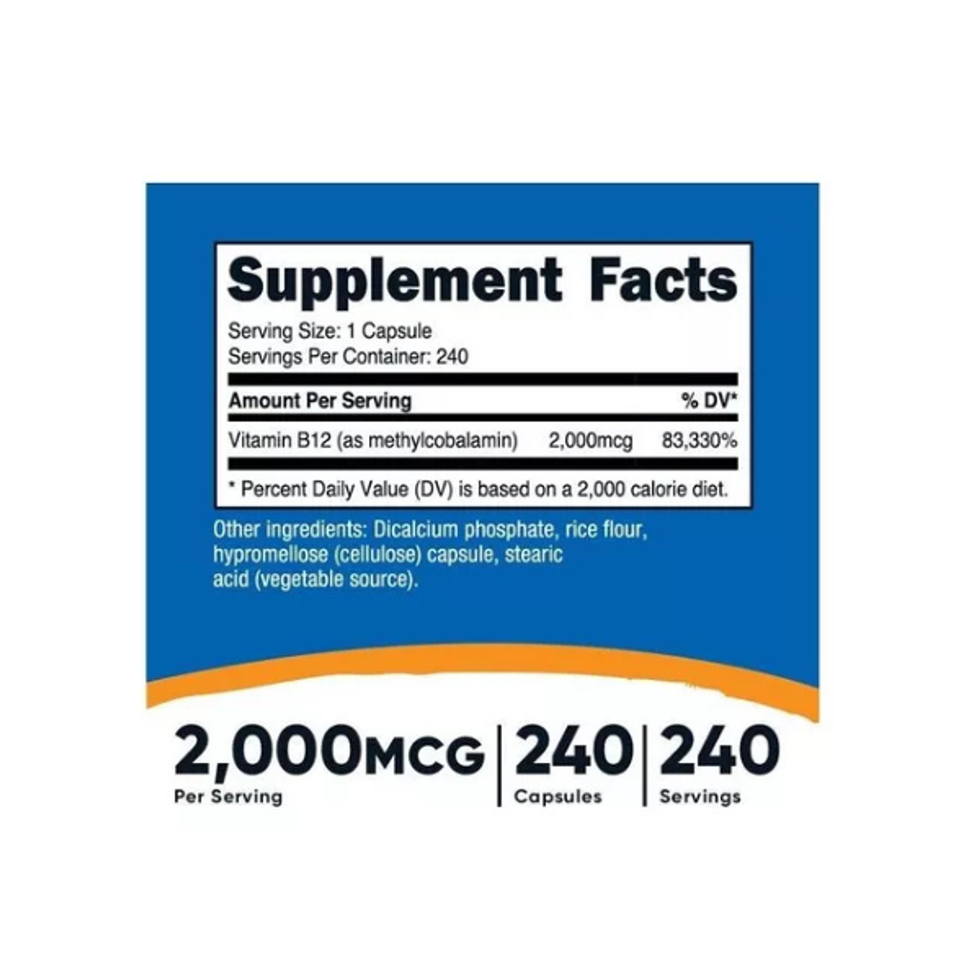 VITAMIN B12 2.000MCG - FCO x 240 CAPS(METHYLCOBALAMIN) 3