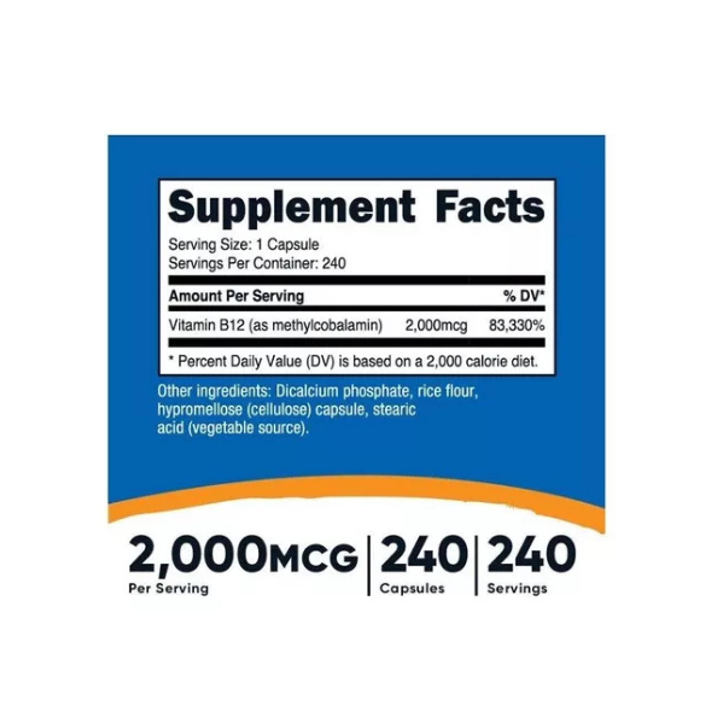 VITAMIN B12 2.000MCG - FCO x 240 CAPS(METHYLCOBALAMIN) 3