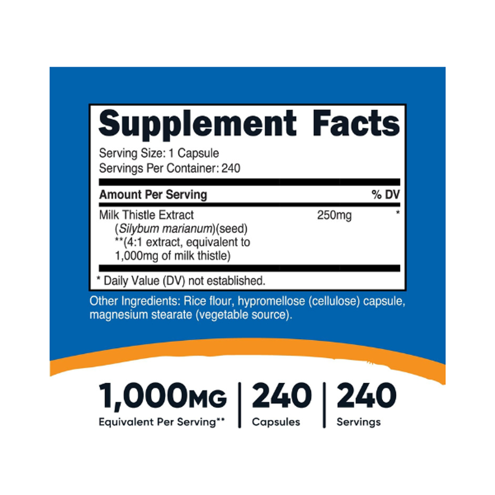 MILK THISTLE 1000MG/FCO x 240CAPS 2