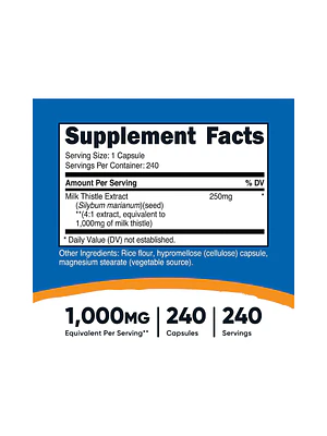 MILK THISTLE 1000MG/FCO x 240CAPS
