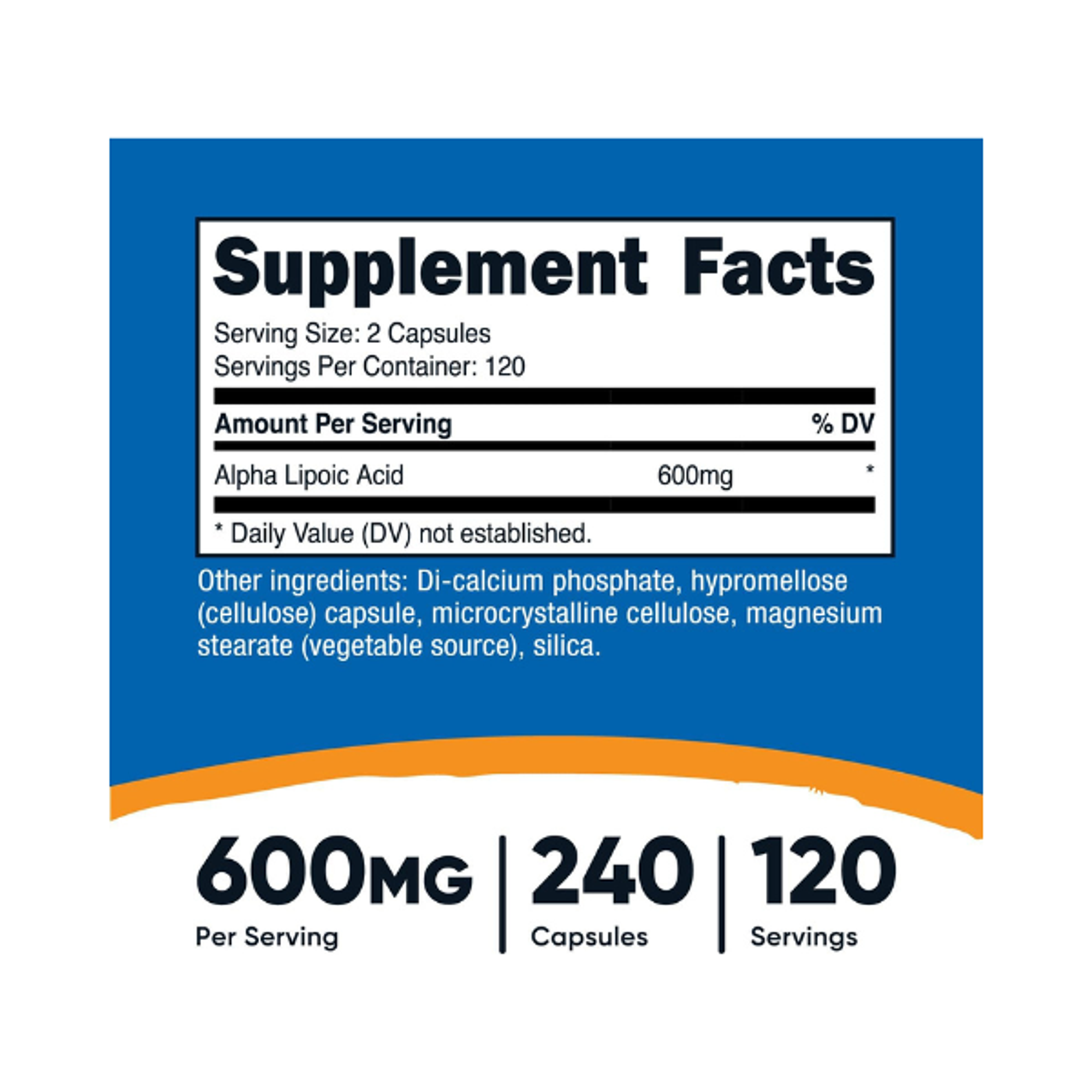 ALPHA LIPOIC ACID 600MG/FCO x 240CAPS 2