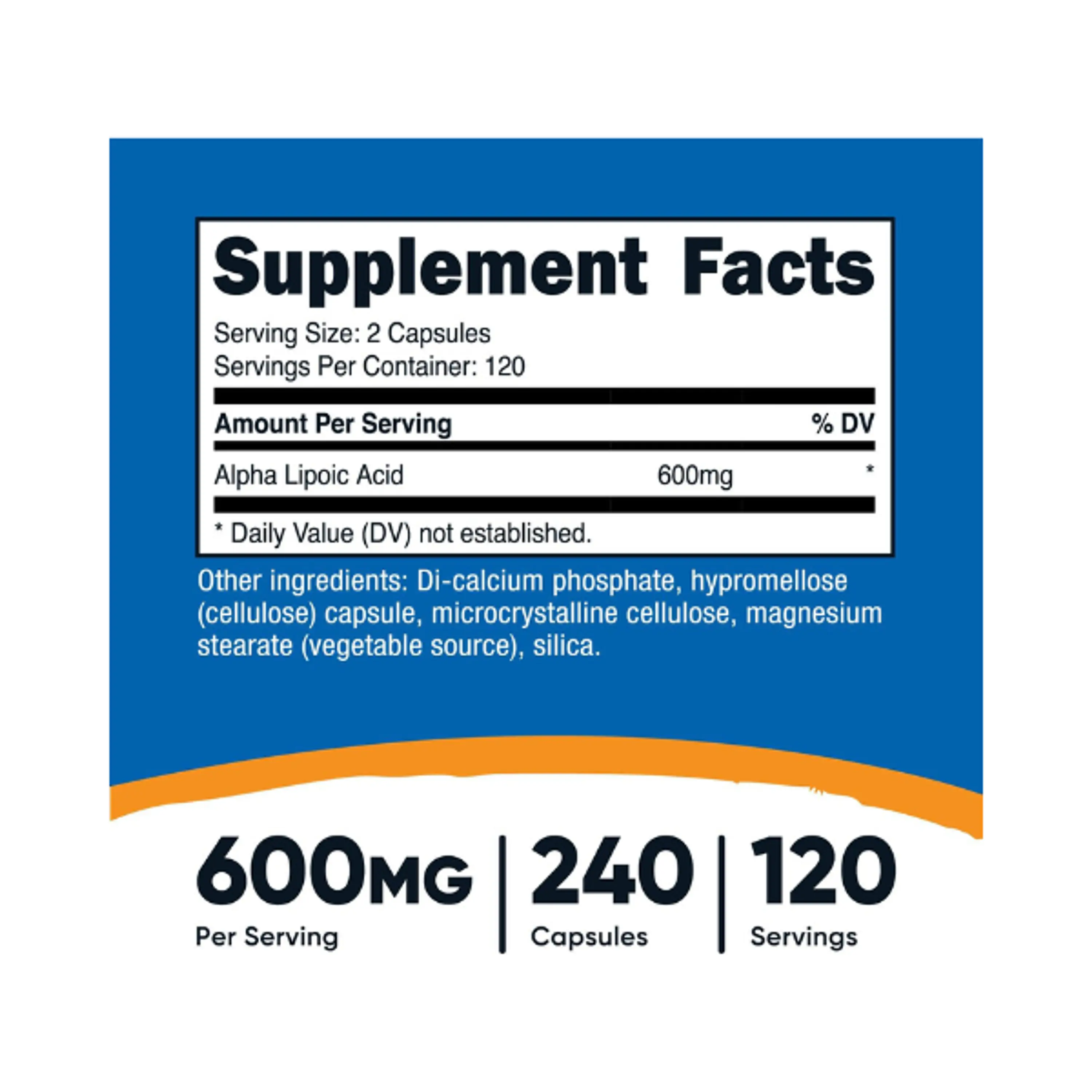 ALPHA LIPOIC ACID 600MG/FCO x 240CAPS 2