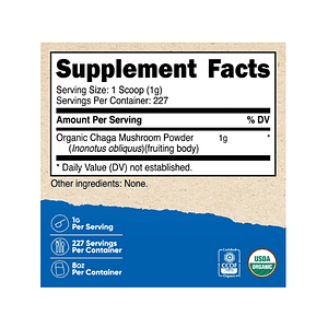 CHAGA MUSHROOM ( 100% ORGANIC) - pt x 227 g