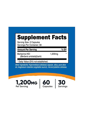 BERBERINE 1200 mg - fco x 60 cap