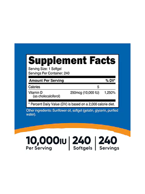 VITAMINA D3 5000 iu - fco x 240 Softgel