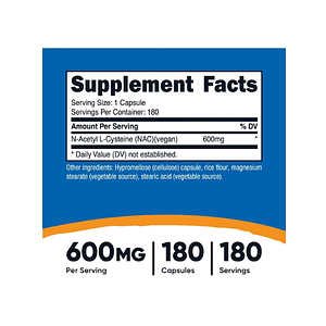 NAC 600 mg - fco x 180 cap
