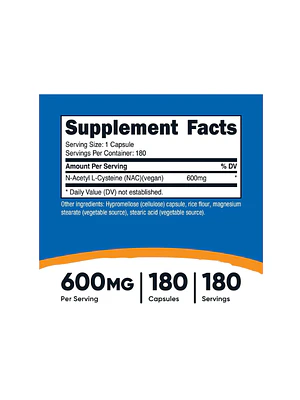 NAC 600 mg - fco x 180 cap
