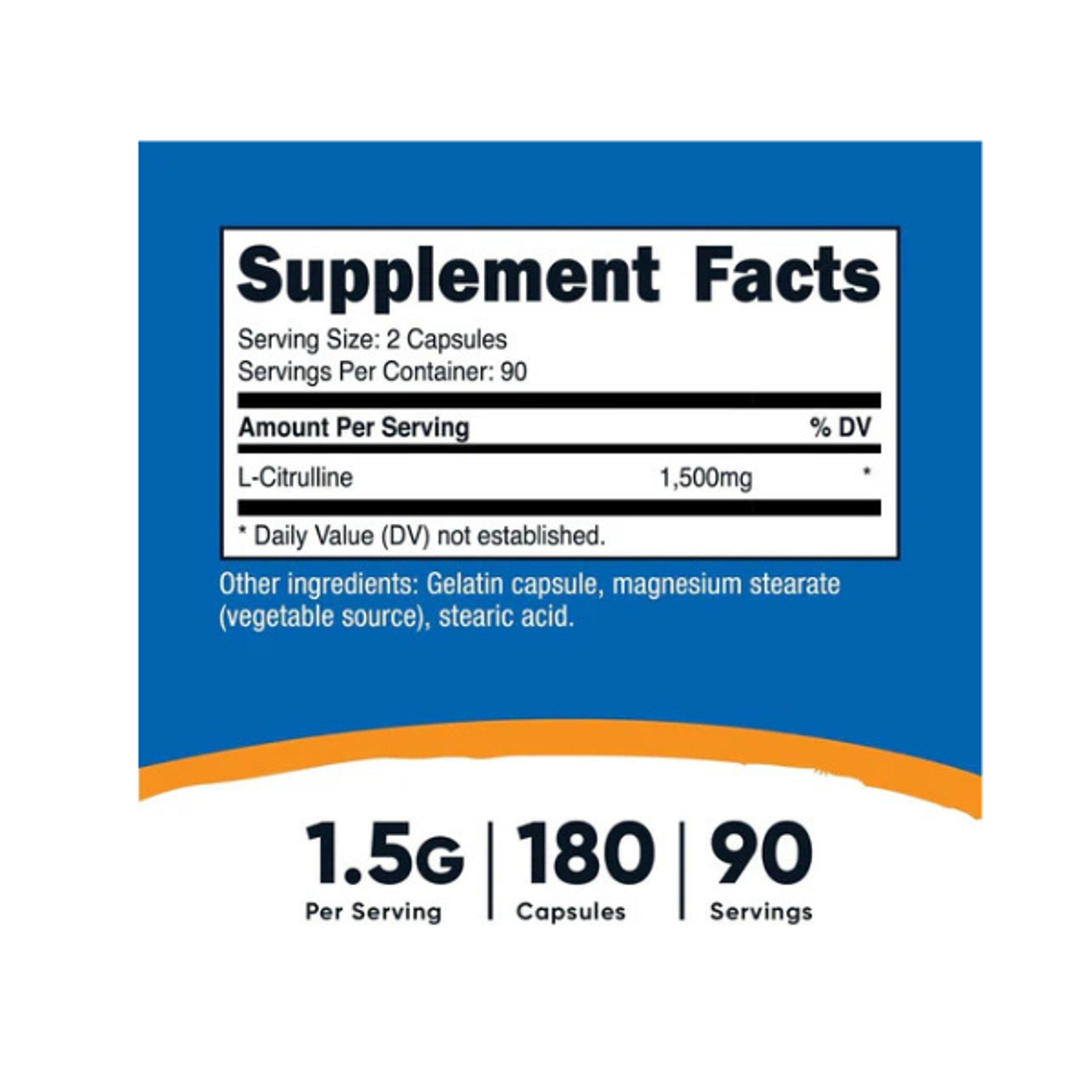 L-CITRULINA 1500 mg - fco x 180 cap 2