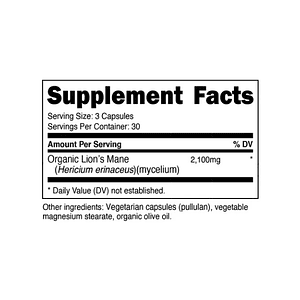 LIONS MANE 2.100 mg - fco x 90 cap (melena de leon)