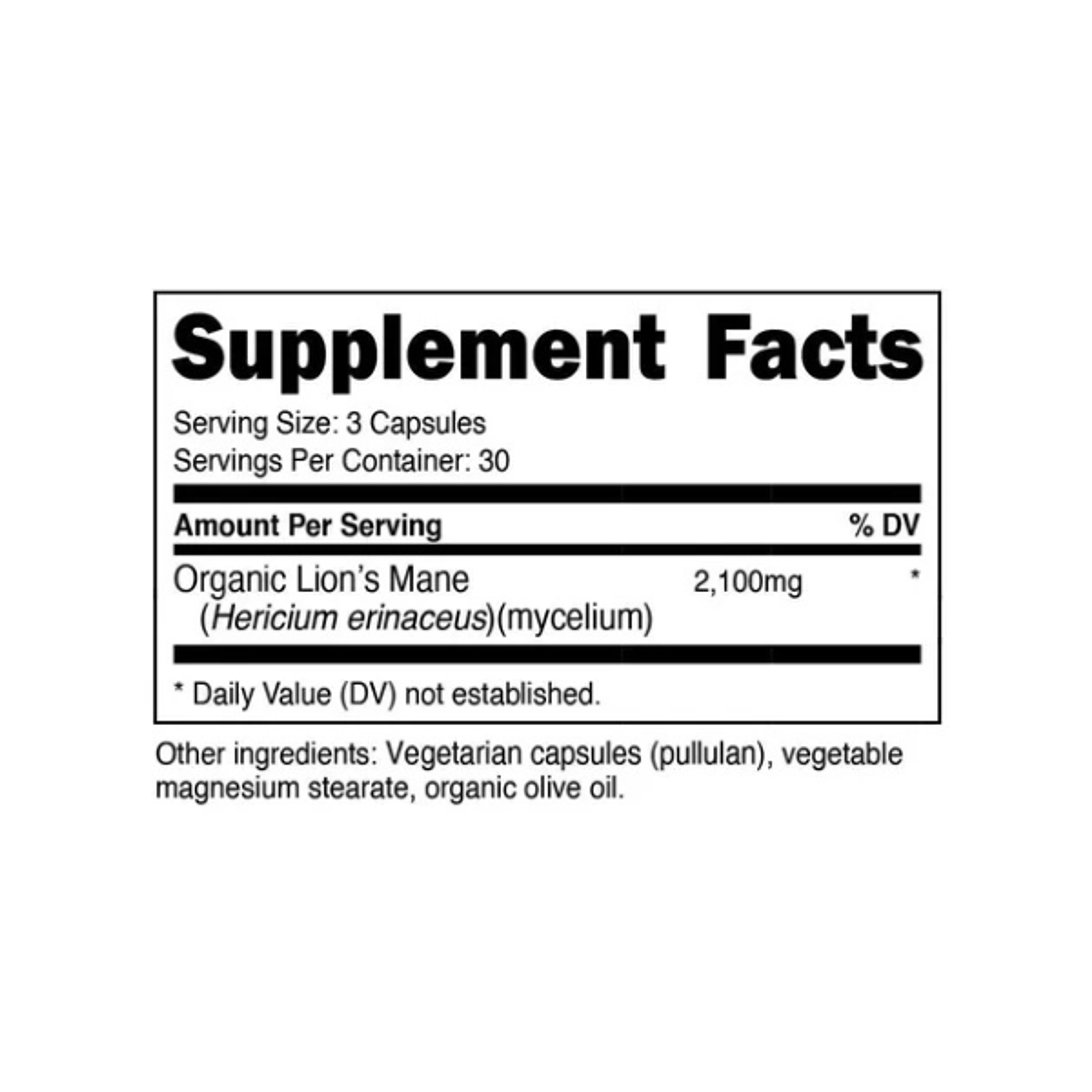 LIONS MANE 2.100 mg - fco x 90 cap (melena de leon) 2