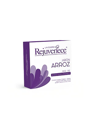 JABON DE ARROZ + ACIDO HIALURONICO (REJUVENCE PLUS) - 80 g.