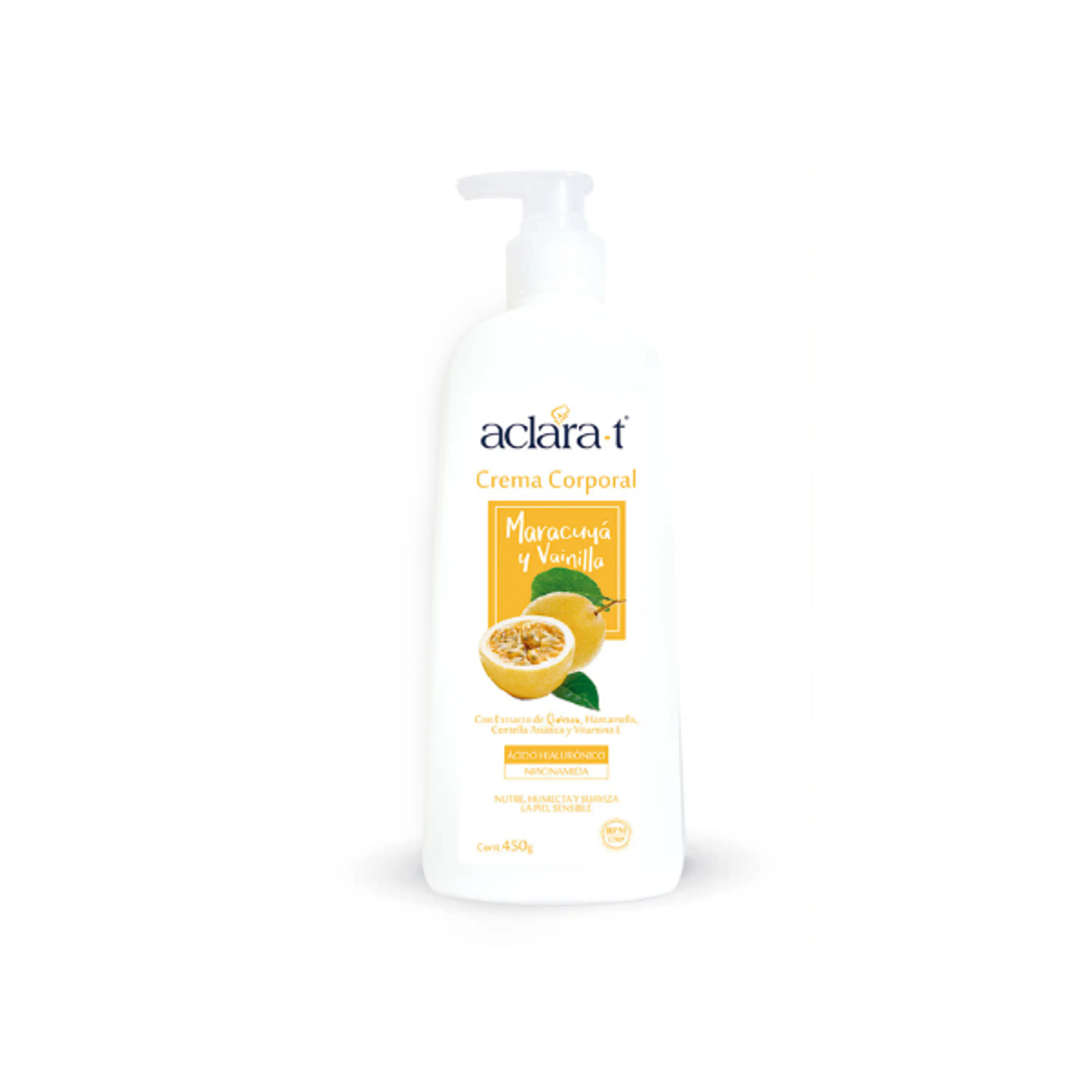 CREMA corporal MARACUYA Y VAINILLA / ACLARA-T - fco x 450 g. 1