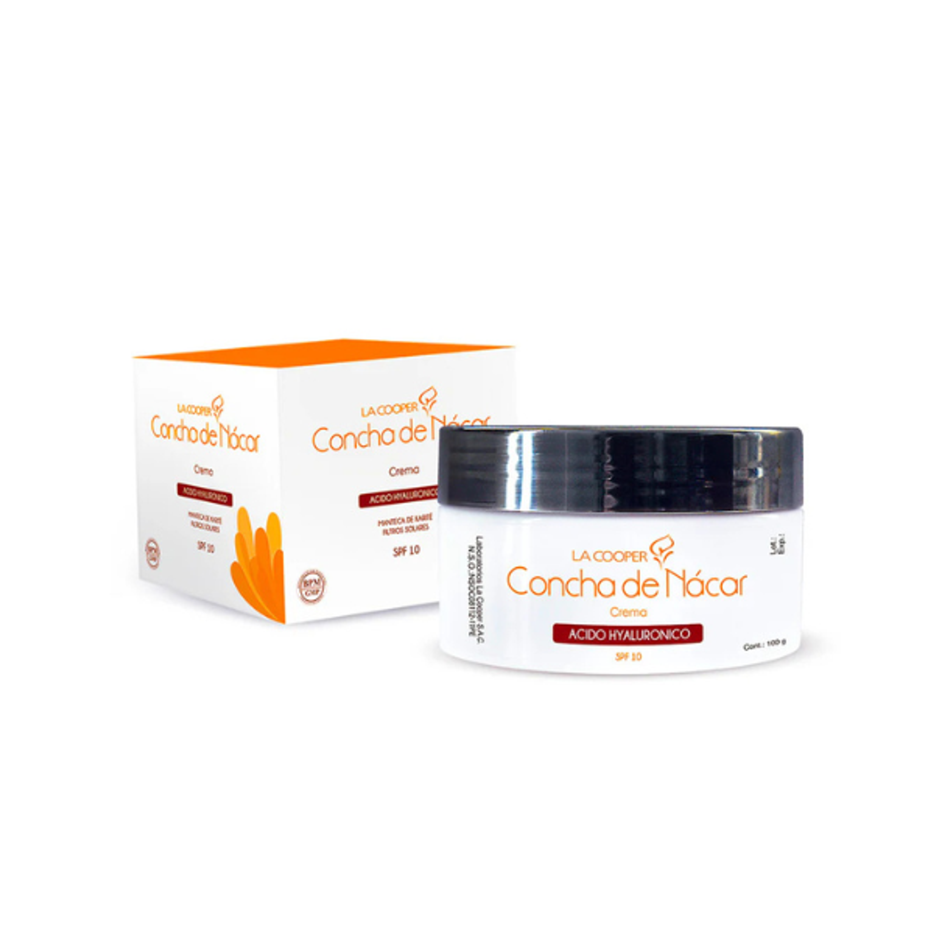 CREMA DE CONCHA DE NACAR(acido hialuronico) - caj x 100 g. 1