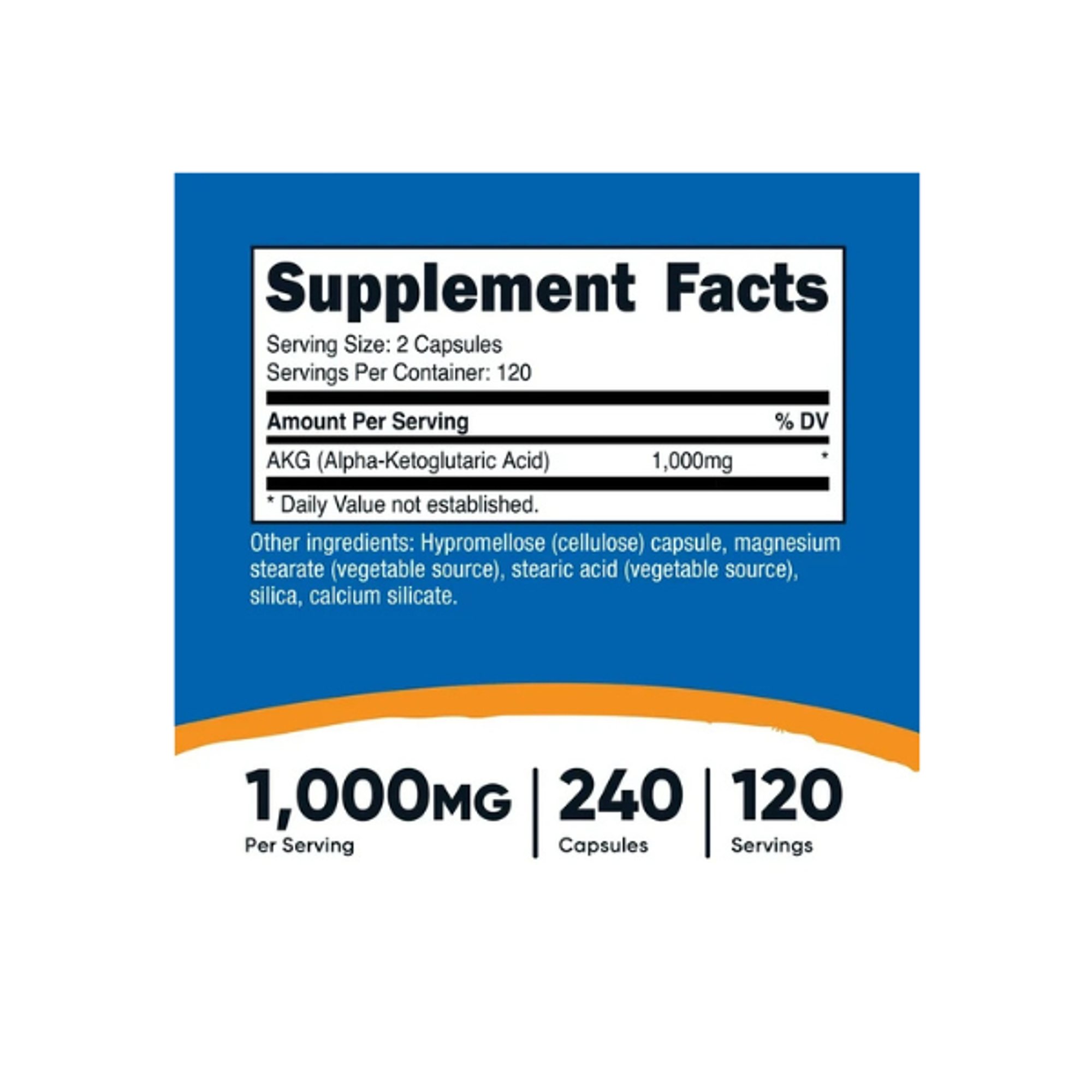 AKG ALPHA KETOGLUTARIC ACID ( alfa ketoglutarico ) - fco x 240 cap 2