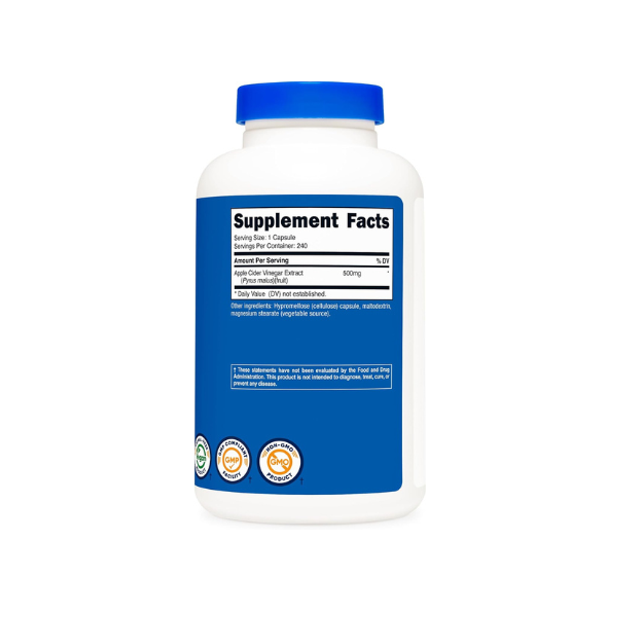 APPLE CIDER VINEGAR / vinagre de manzana 500 mg - fco x 240 cap. 4