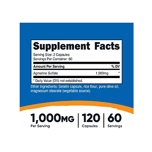 AGMATINE 1000 mg - fco x 120 cap.