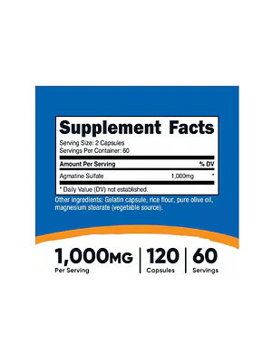AGMATINE 1000 mg - fco x 120 cap.