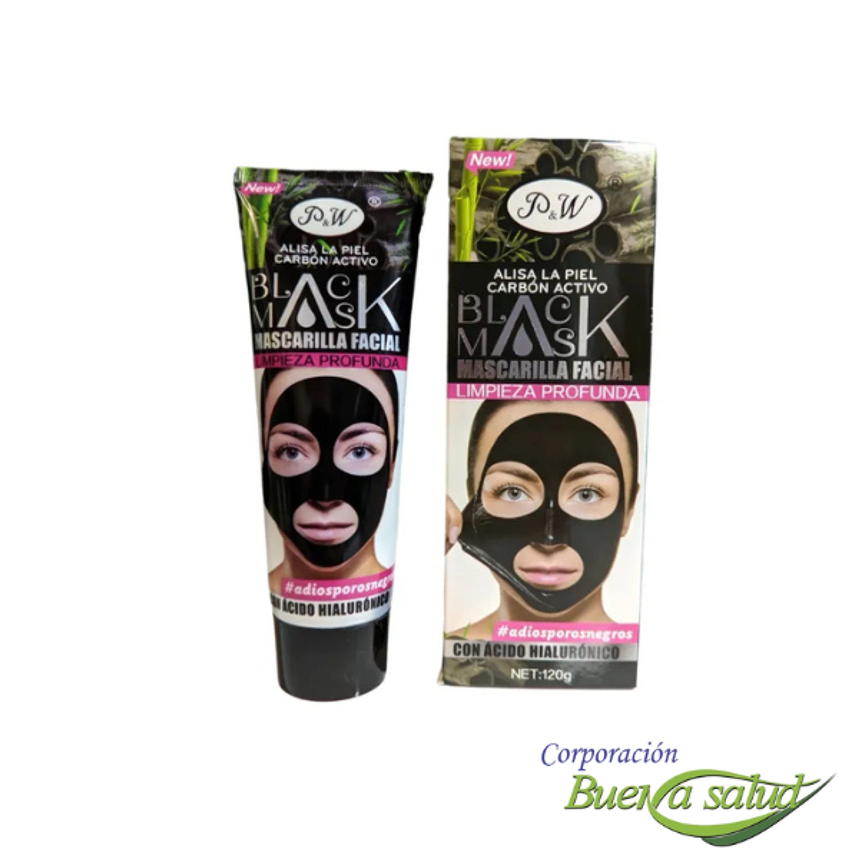 MASCARILLA FACIAL CARBON ACTIVADO - tb x 120 g.(mascarilla negra) 1