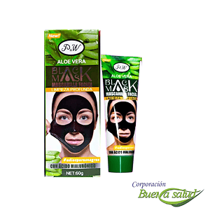 MASCARILLA FACIAL ALOE VERA - tb x 120 g.(mascarilla negra)