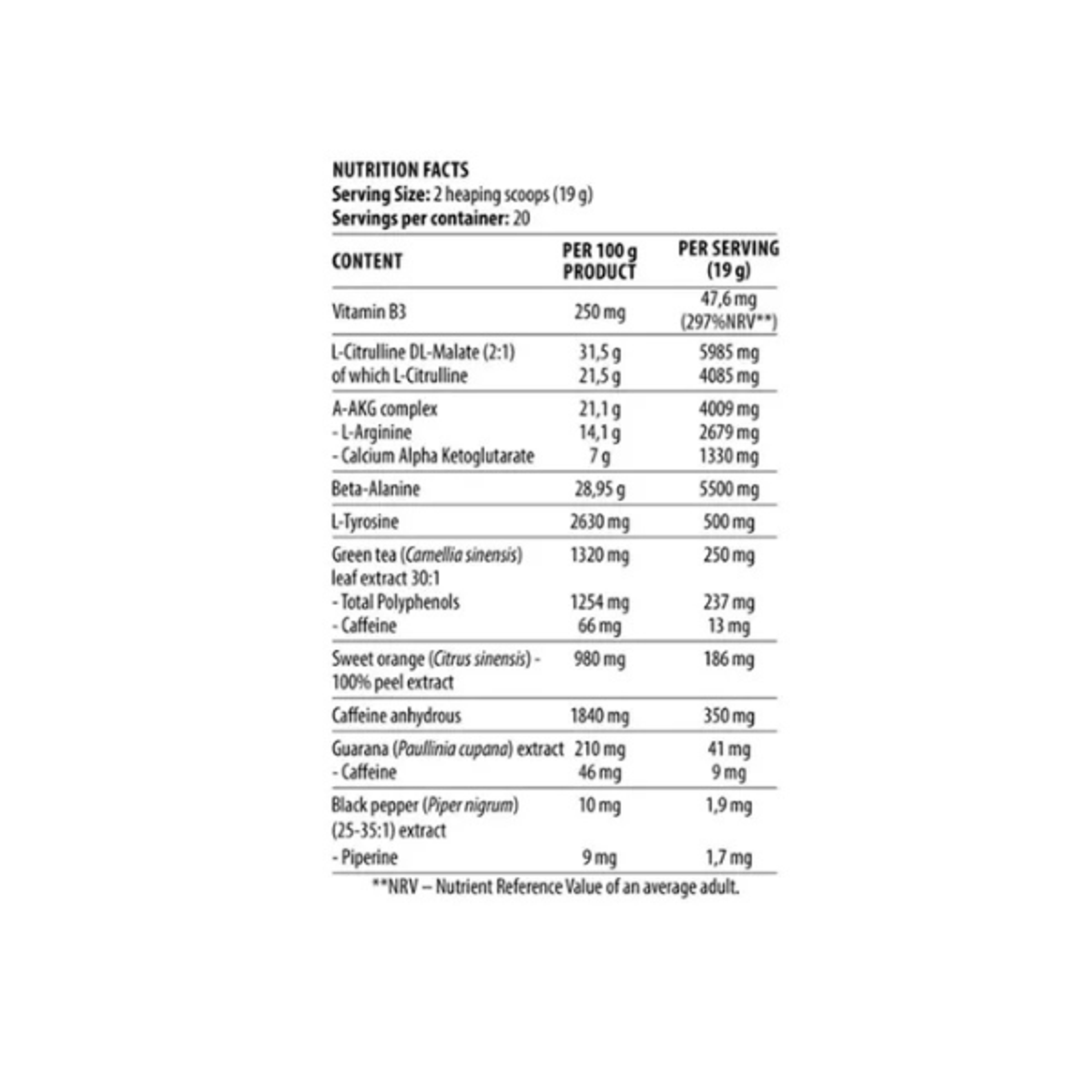 BLOOD & GUTS THE MIND & BODY PRE-WOR stramberry - fco 380 g. 2