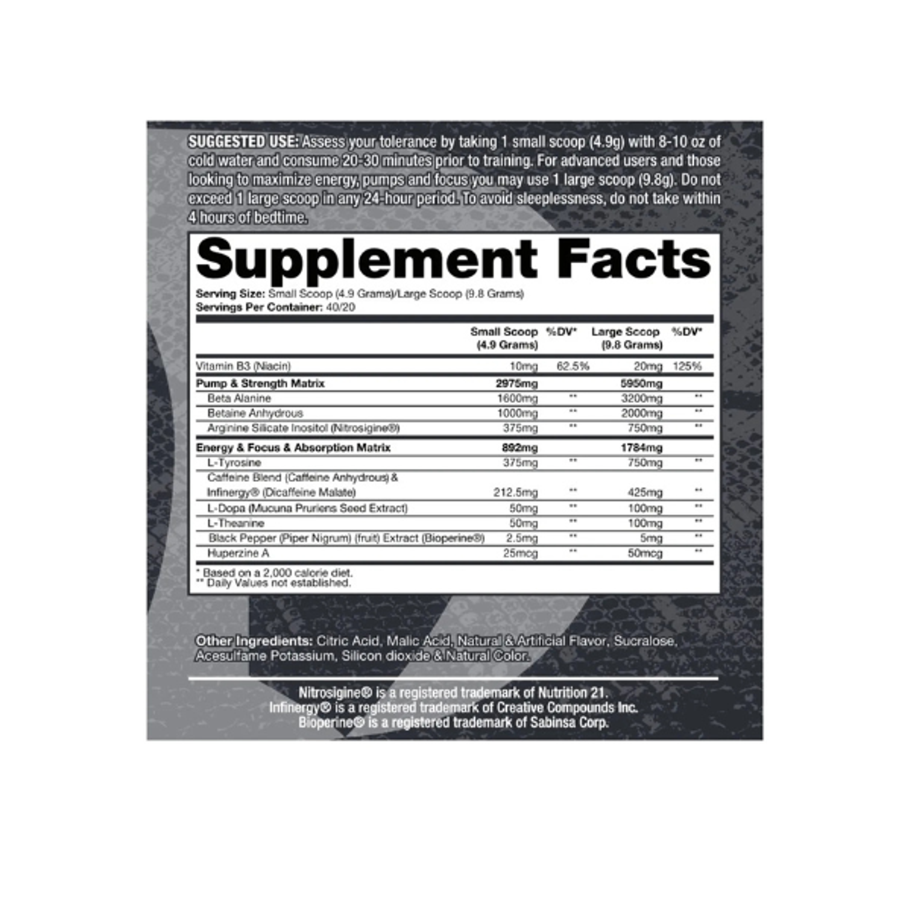 VENOM X 40SERV. (pre entreno) - Fco x 196 g. 2