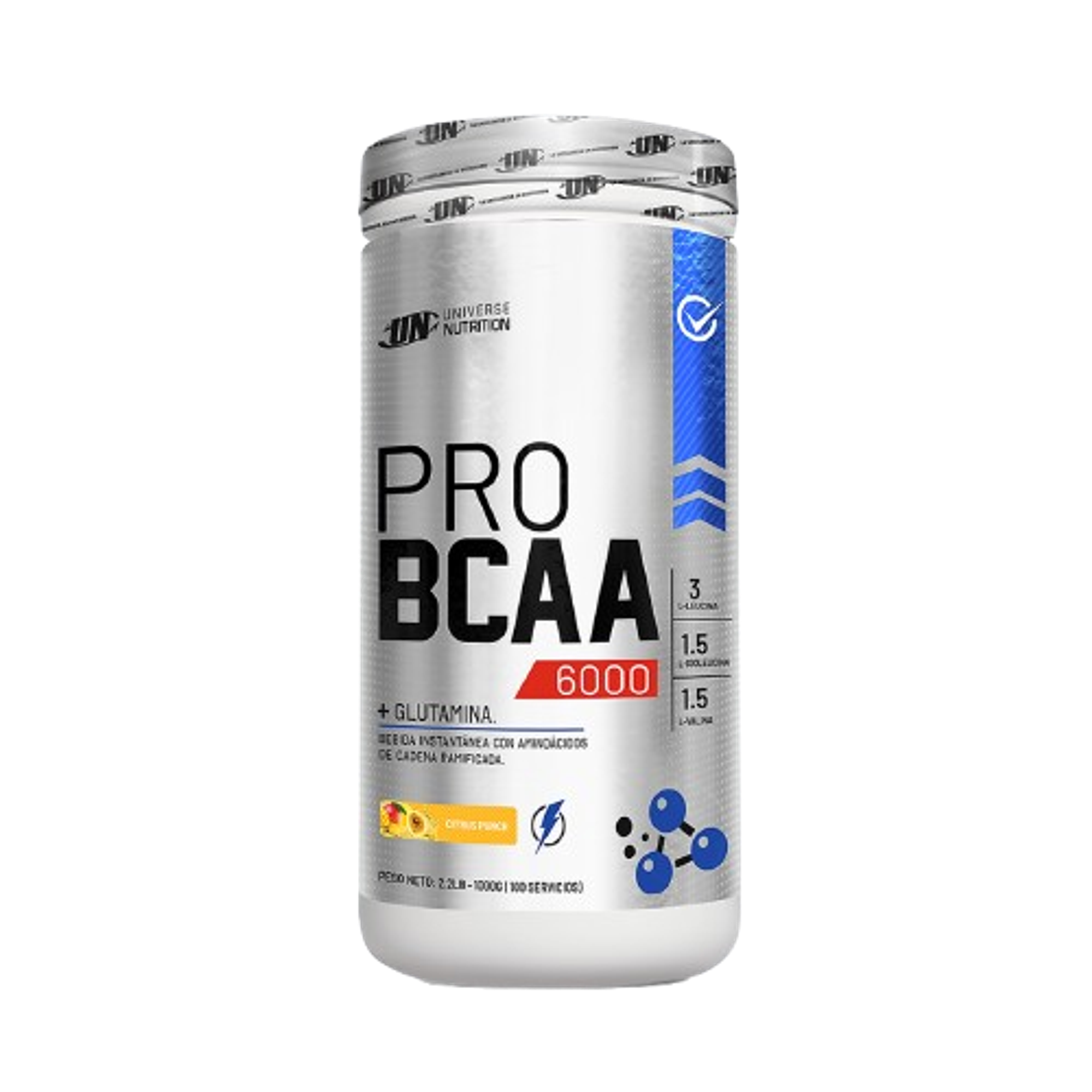 UN PRO BCAA x 500 g pote - NARANJA 1