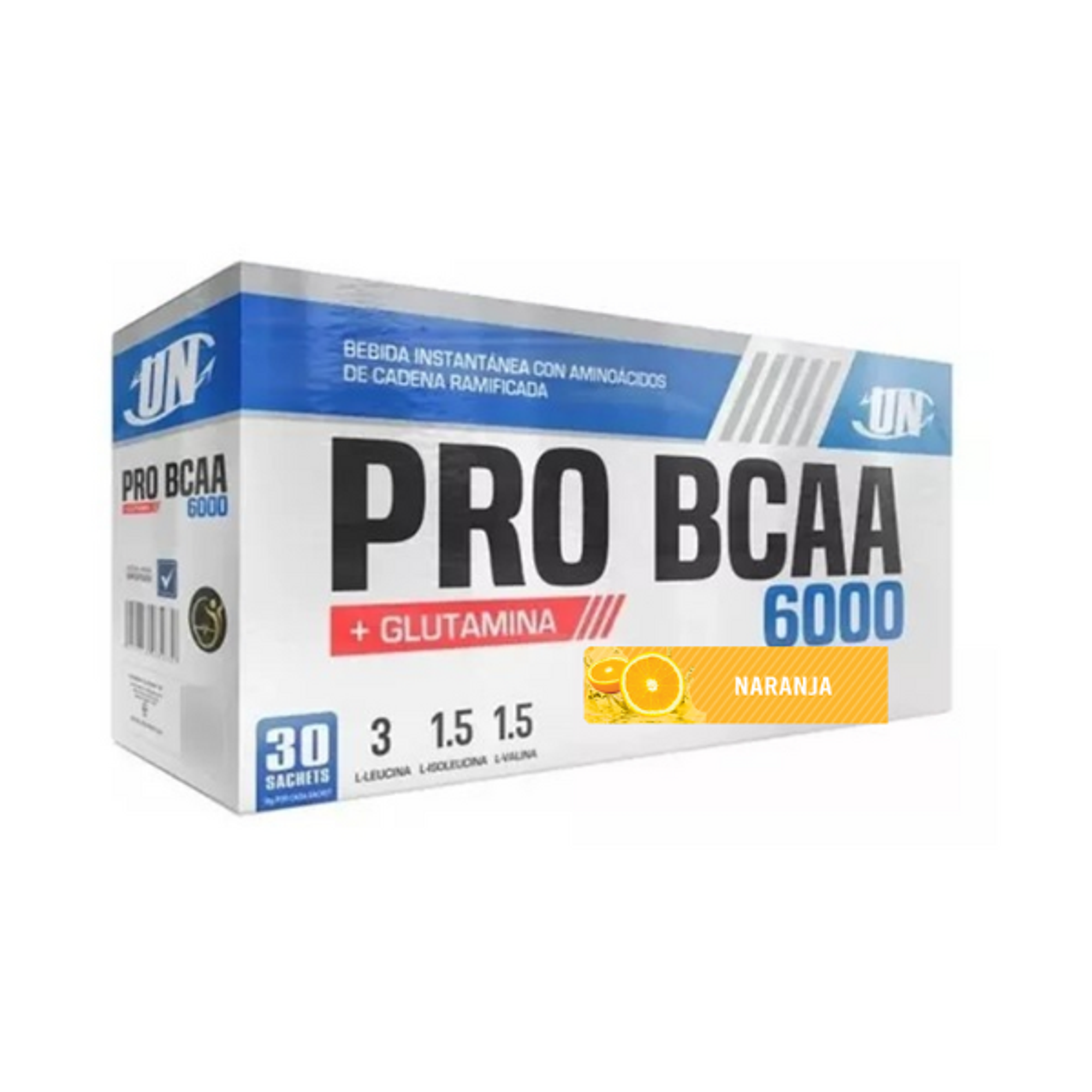 UN PRO BCAA x 500 g pote - NARANJA 6