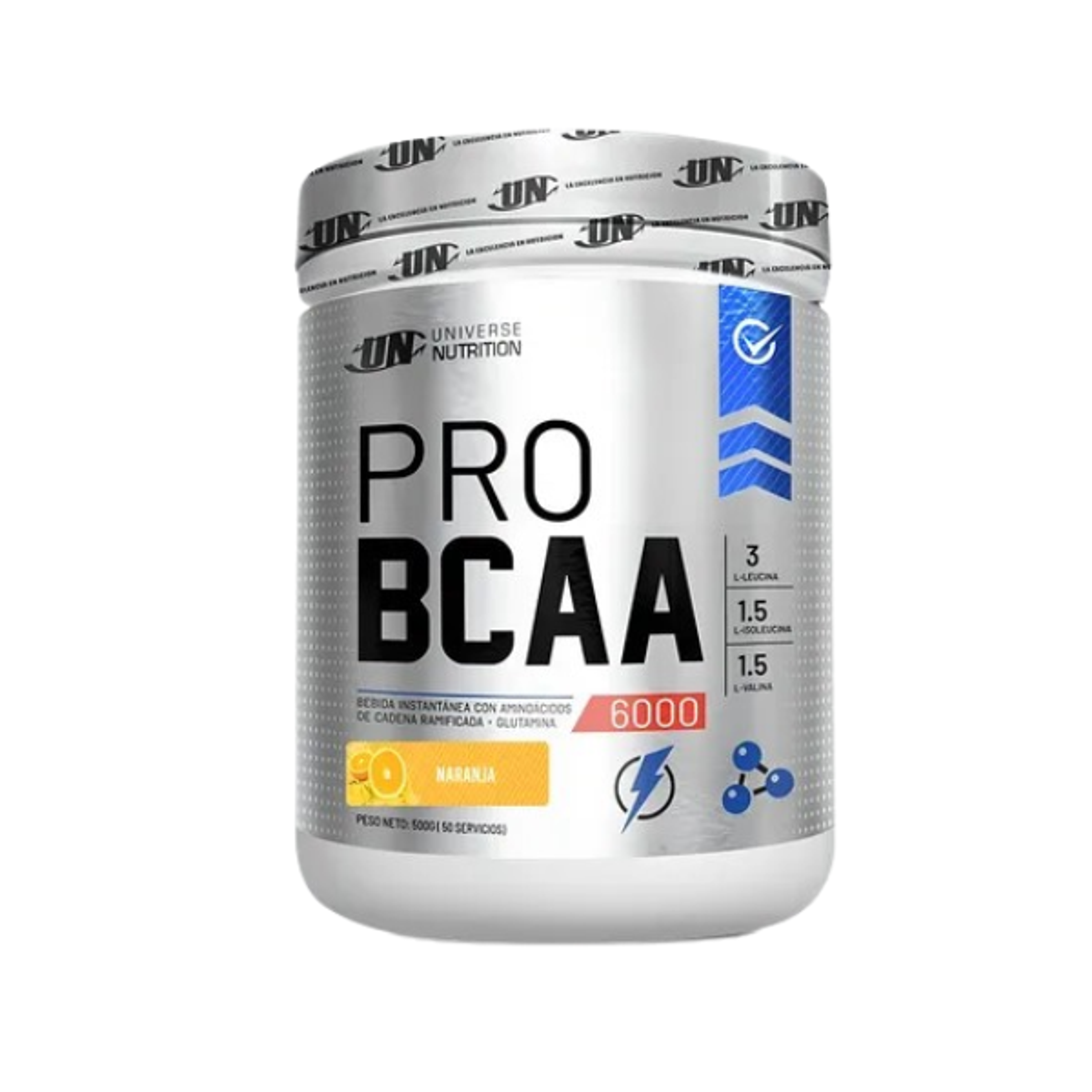 UN PRO BCAA x 500 g pote - NARANJA 8
