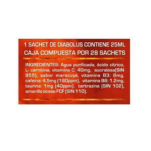 UN DIABOLUS caja x 28 sachets MARACUYA