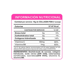 COLLAGEN FEM x 500 g pote - NARANJA (colageno)