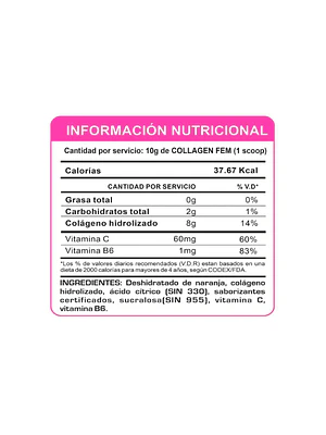 COLLAGEN FEM x 500 g pote - NARANJA (colageno)