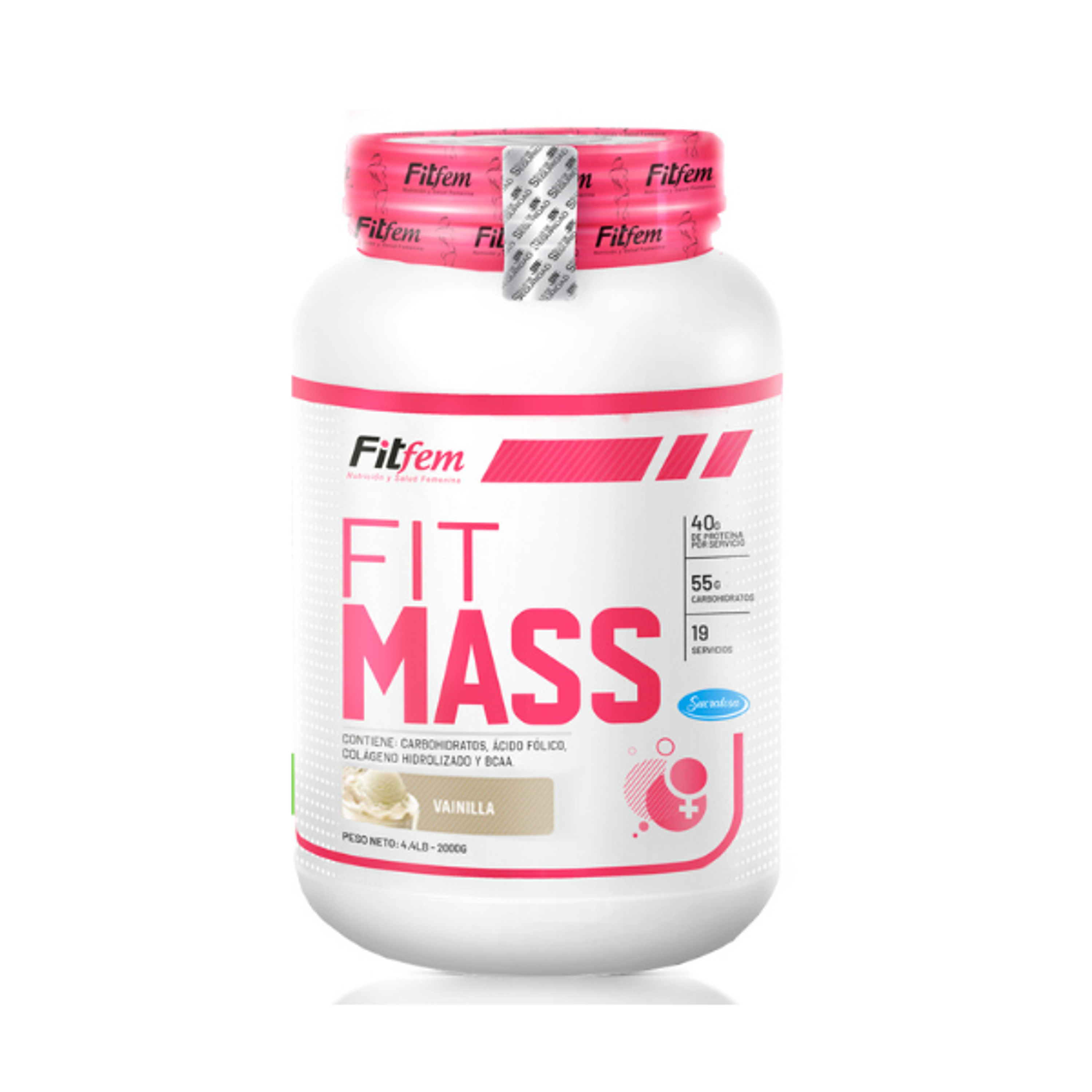 FIT MASS x 2000 g pote -VAINILLA 1