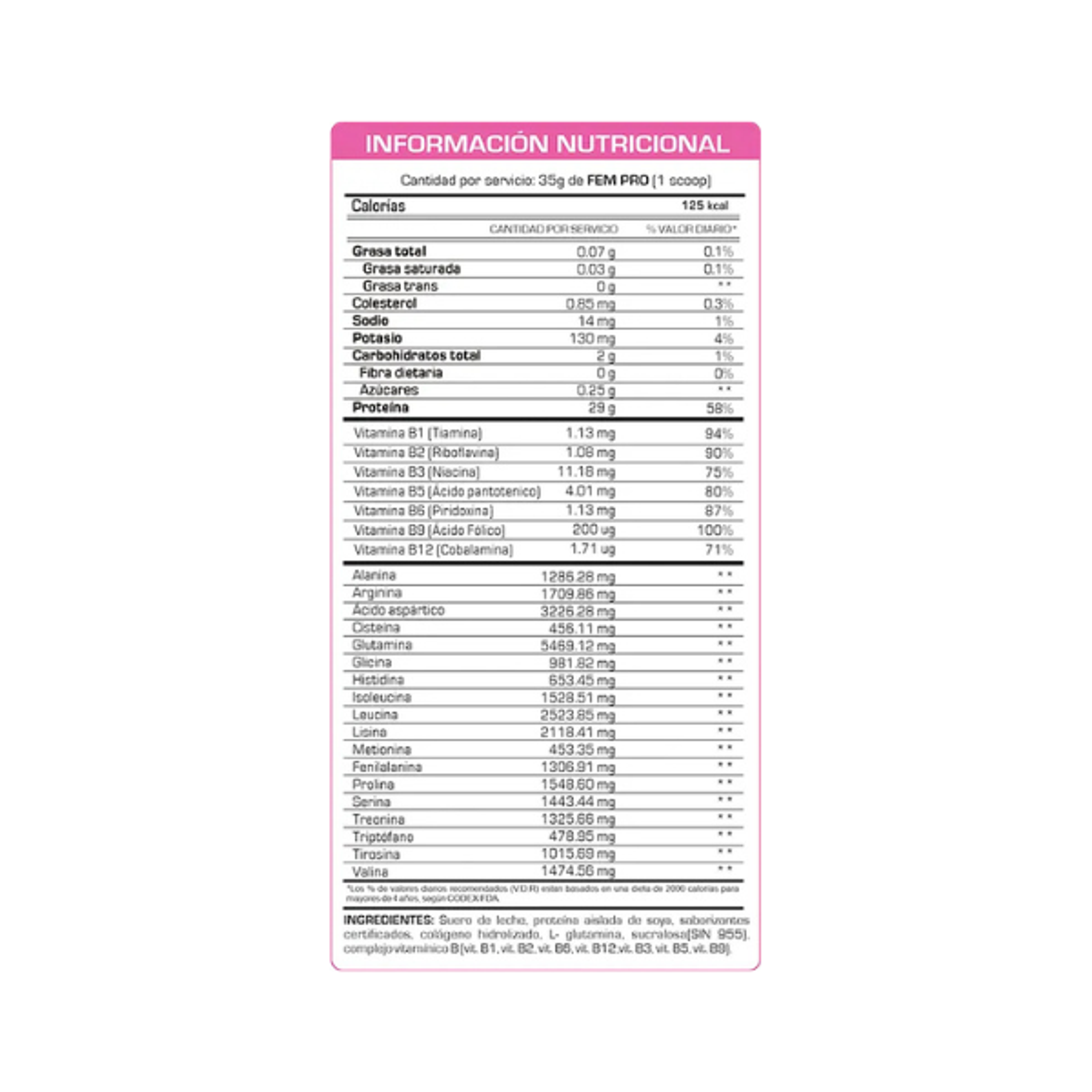 FEM PRO caja x 10 sachets - VAINILLA 2