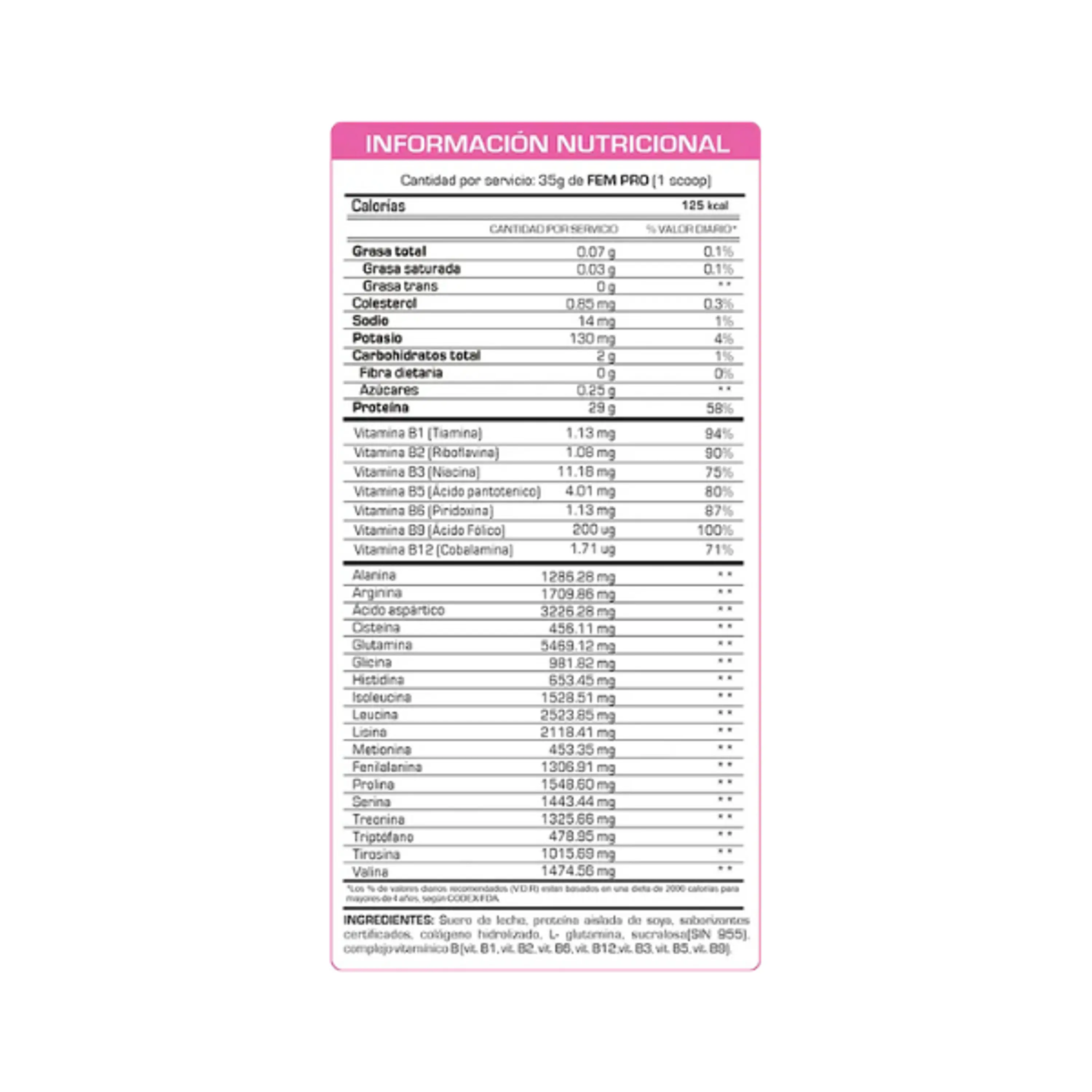 FEM PRO caja x 10 sachets - VAINILLA 2