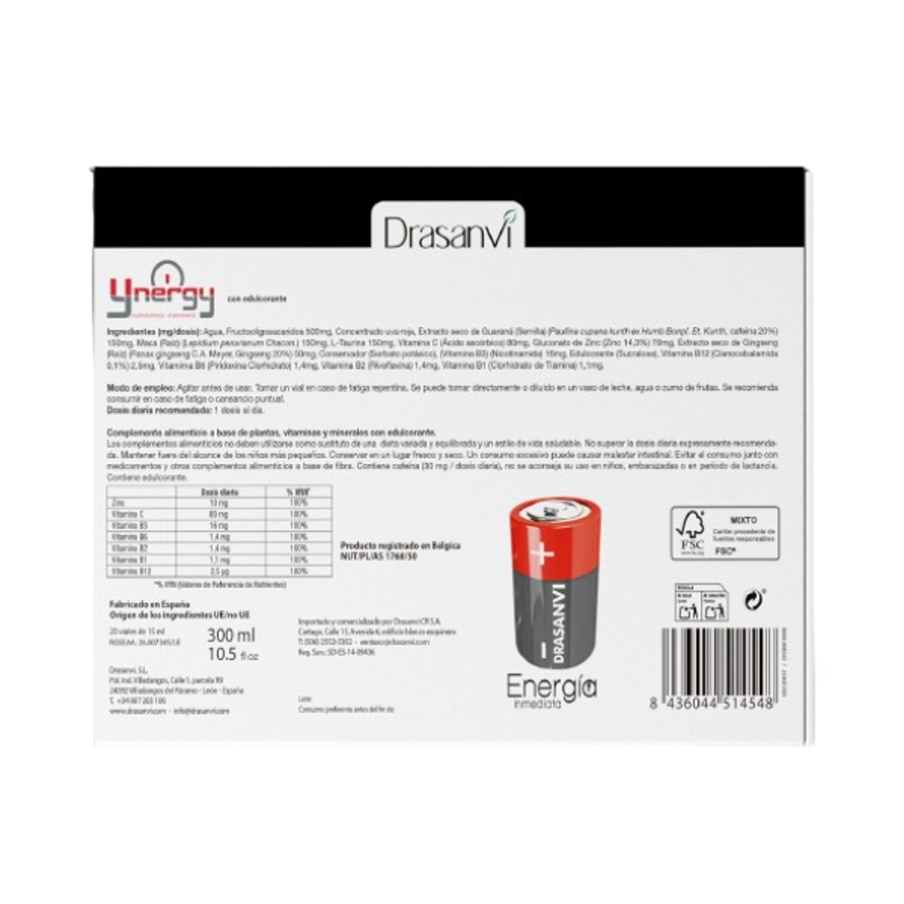 YNERGY - ENERGIA INMEDIATA 20 VIALES - fco 15 ml 3