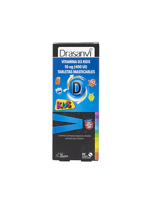VITAMINA D3 KIDS 400 UI - fco 60 Tabletas Masticables