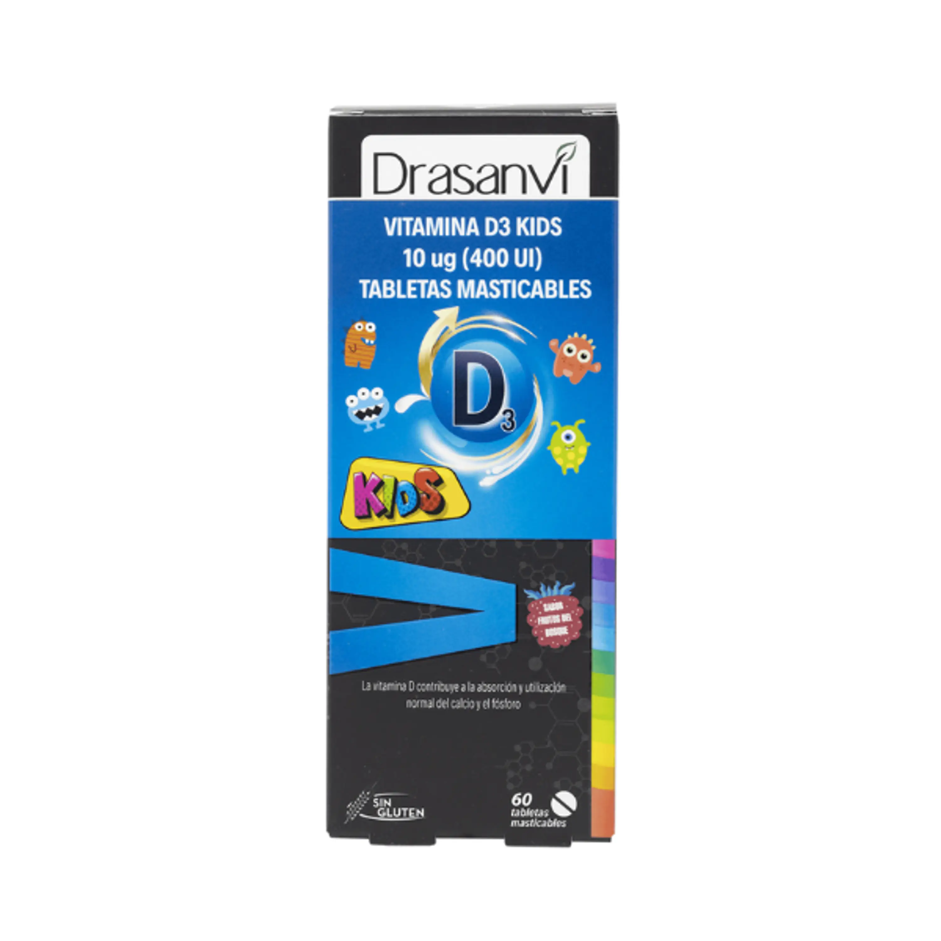 VITAMINA D3 KIDS 400 UI - fco 60 Tabletas Masticables 1