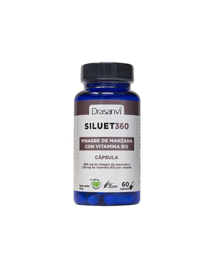 VINAGRE DE MANZANA CON VITAMINA B12 - fco 60 cap SILUET 360