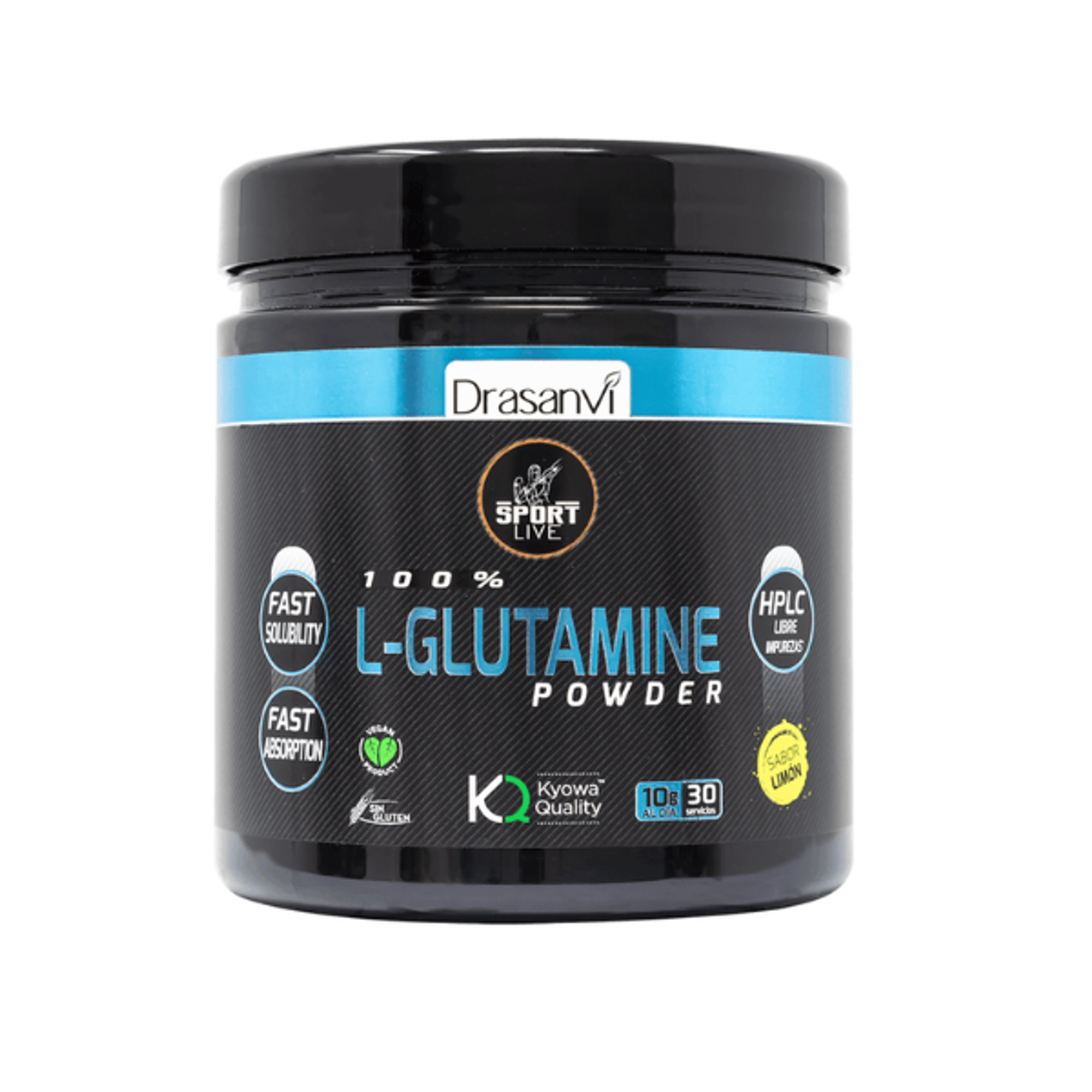 L-GLUTAMINA SABOR LIMON - fco 300 gr SPORT LIVE 1