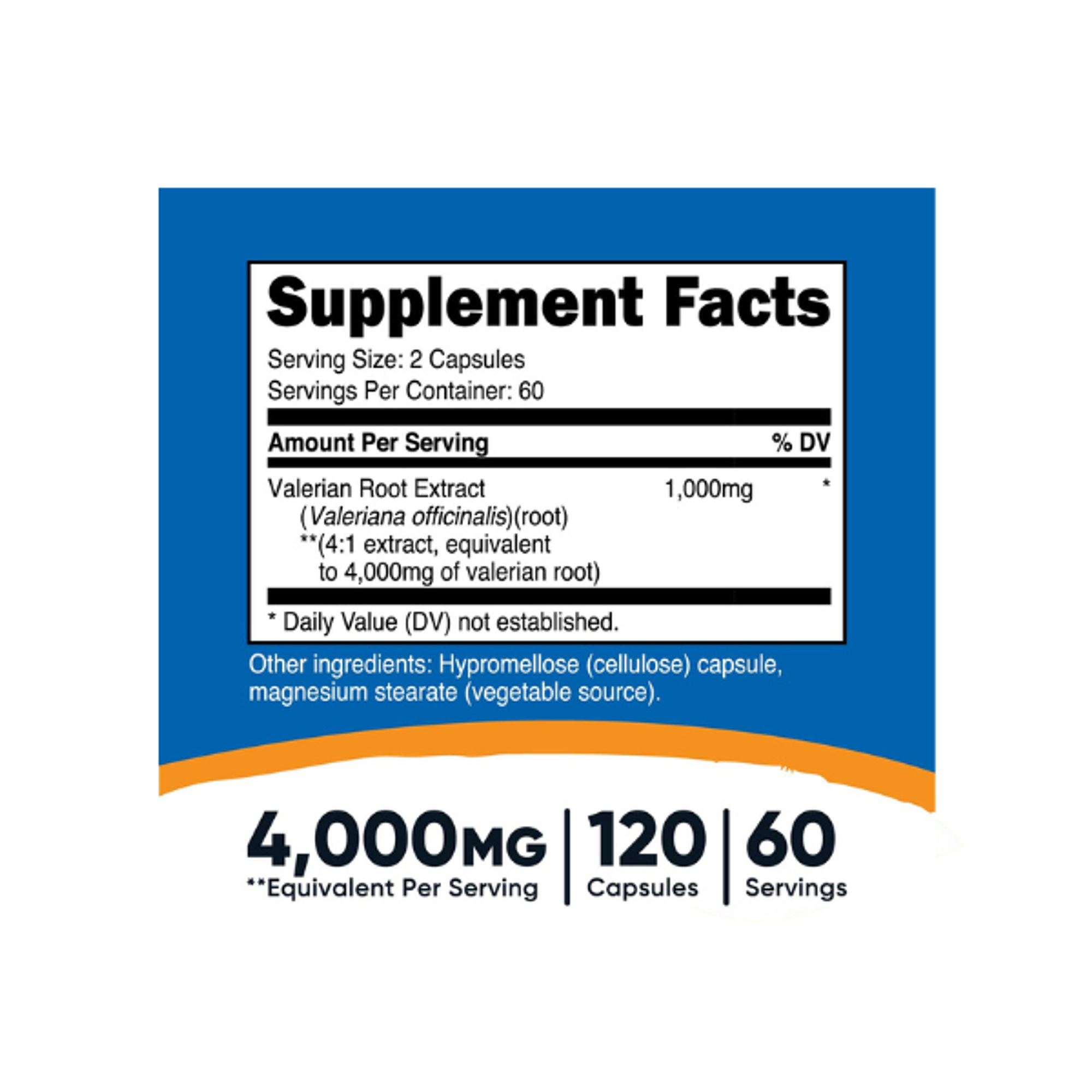 VALERIAN ROOT 4000 MG - fco 120 CAp ( raiz de valeriana) 4
