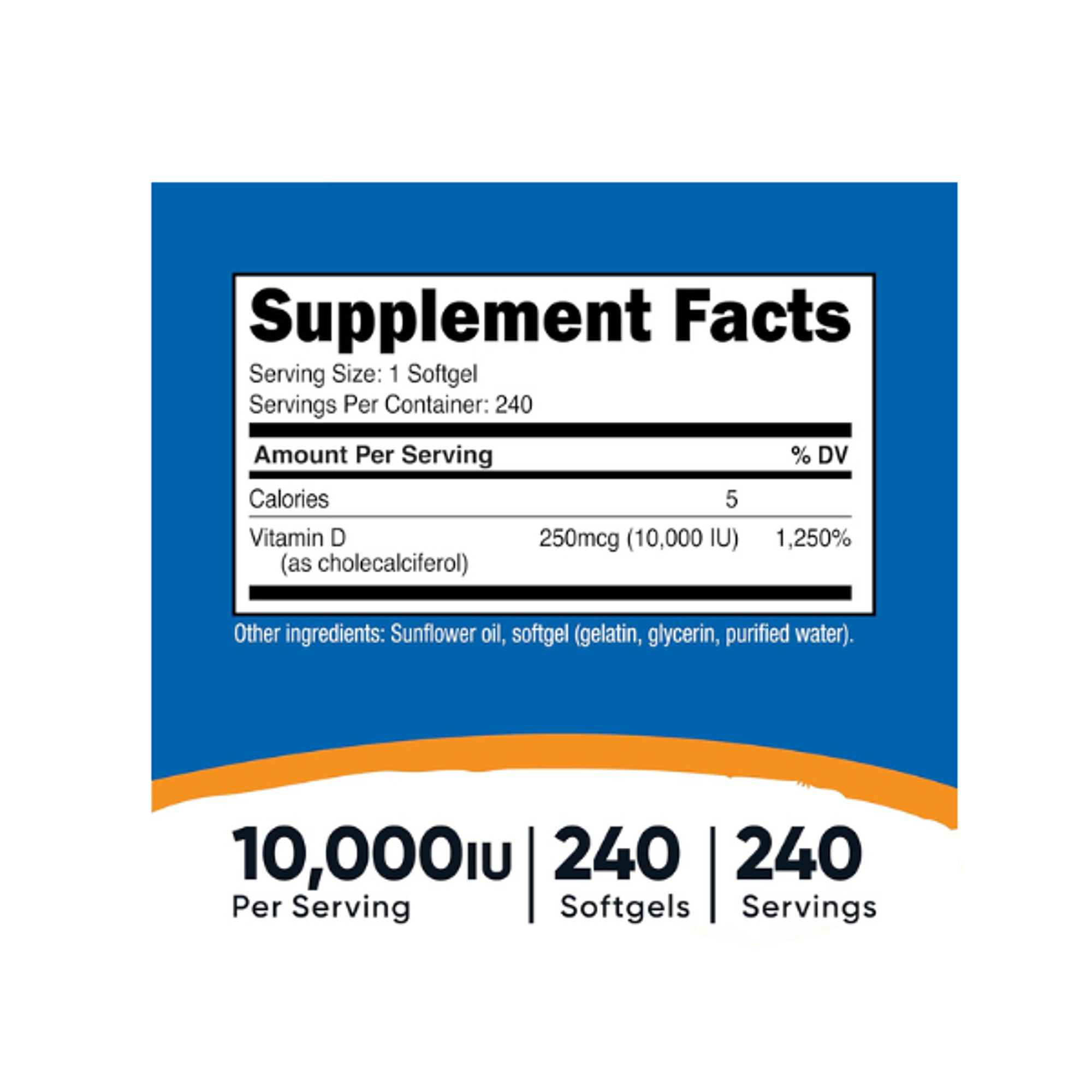 VITAMIN D3 10000 IU - 240 softgels 4