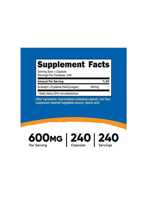 NAC 600 mg - fco x 240 cap (acetil cisteina)