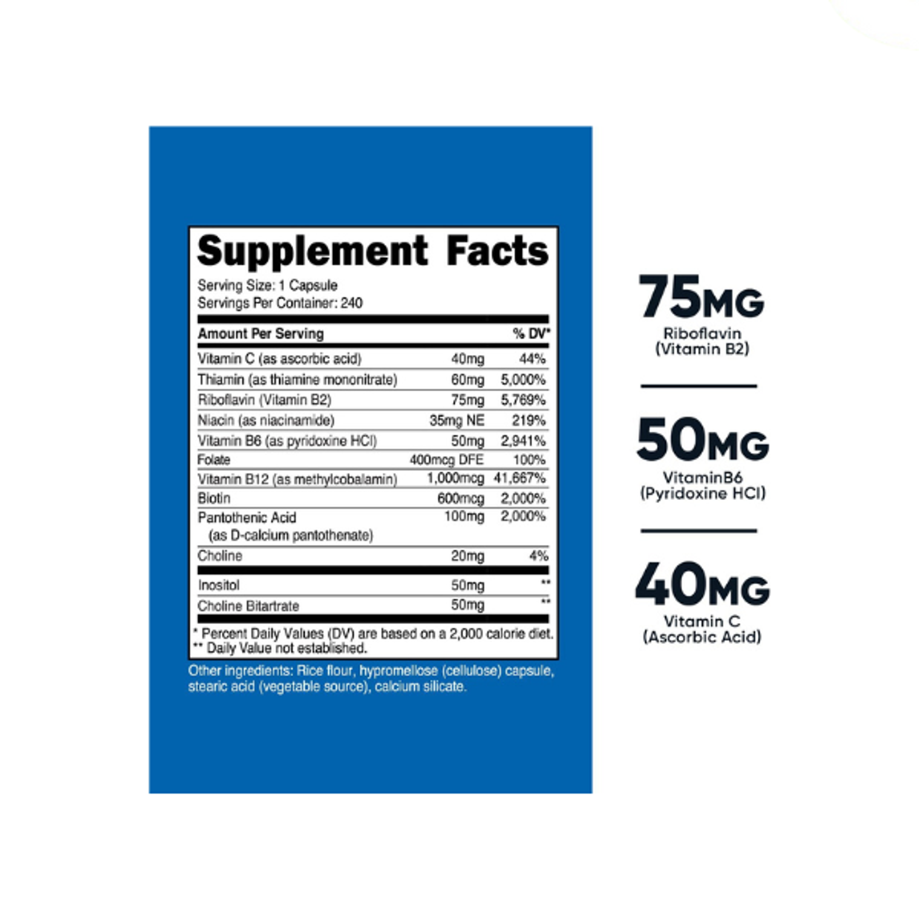 VITAMIN B COMPLEX 462 MG - fco 240 cap (complejo B) 2
