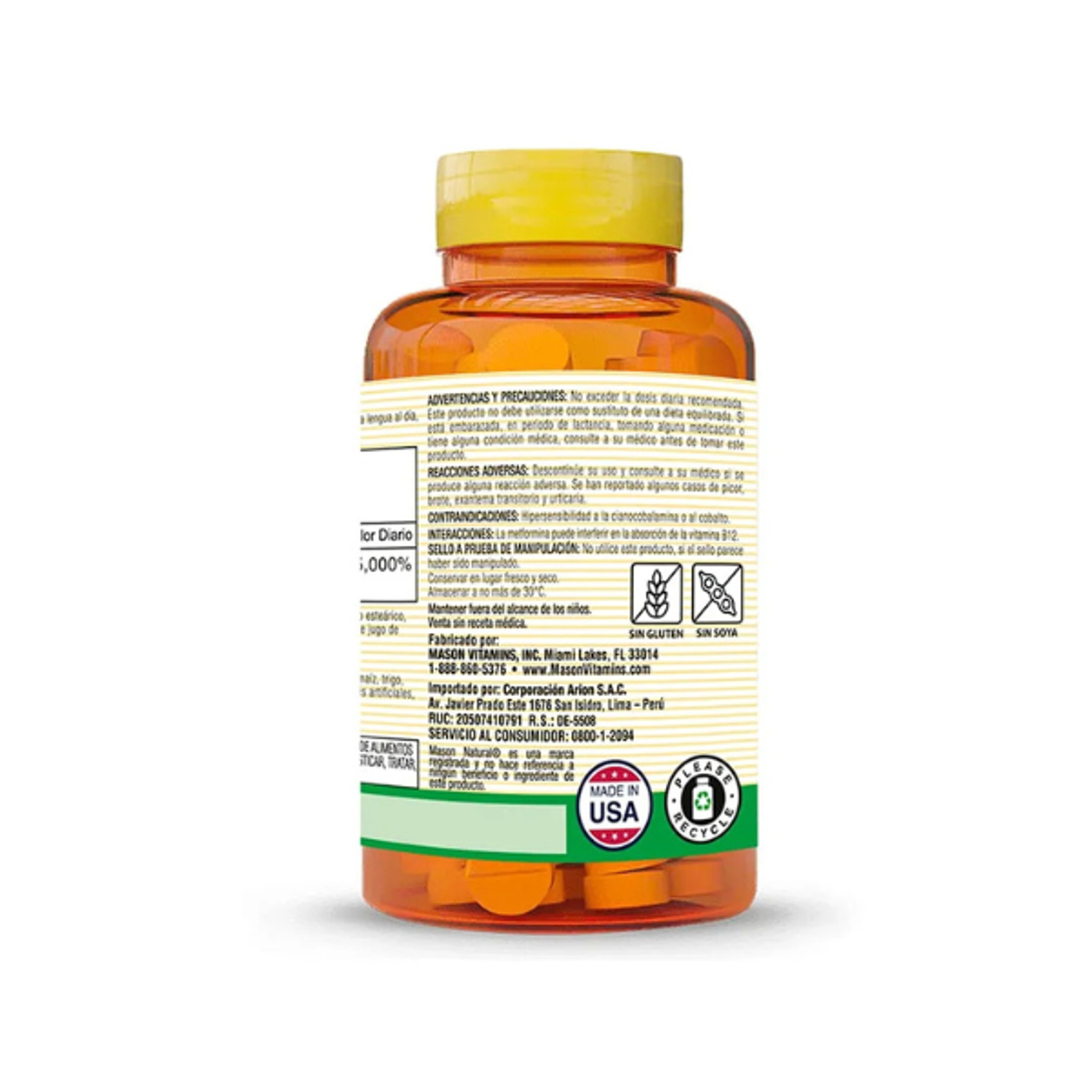 B12 * 3000 mg - fco x 60 tab - MASON - VENTA LIBRE - PROMOCION 4