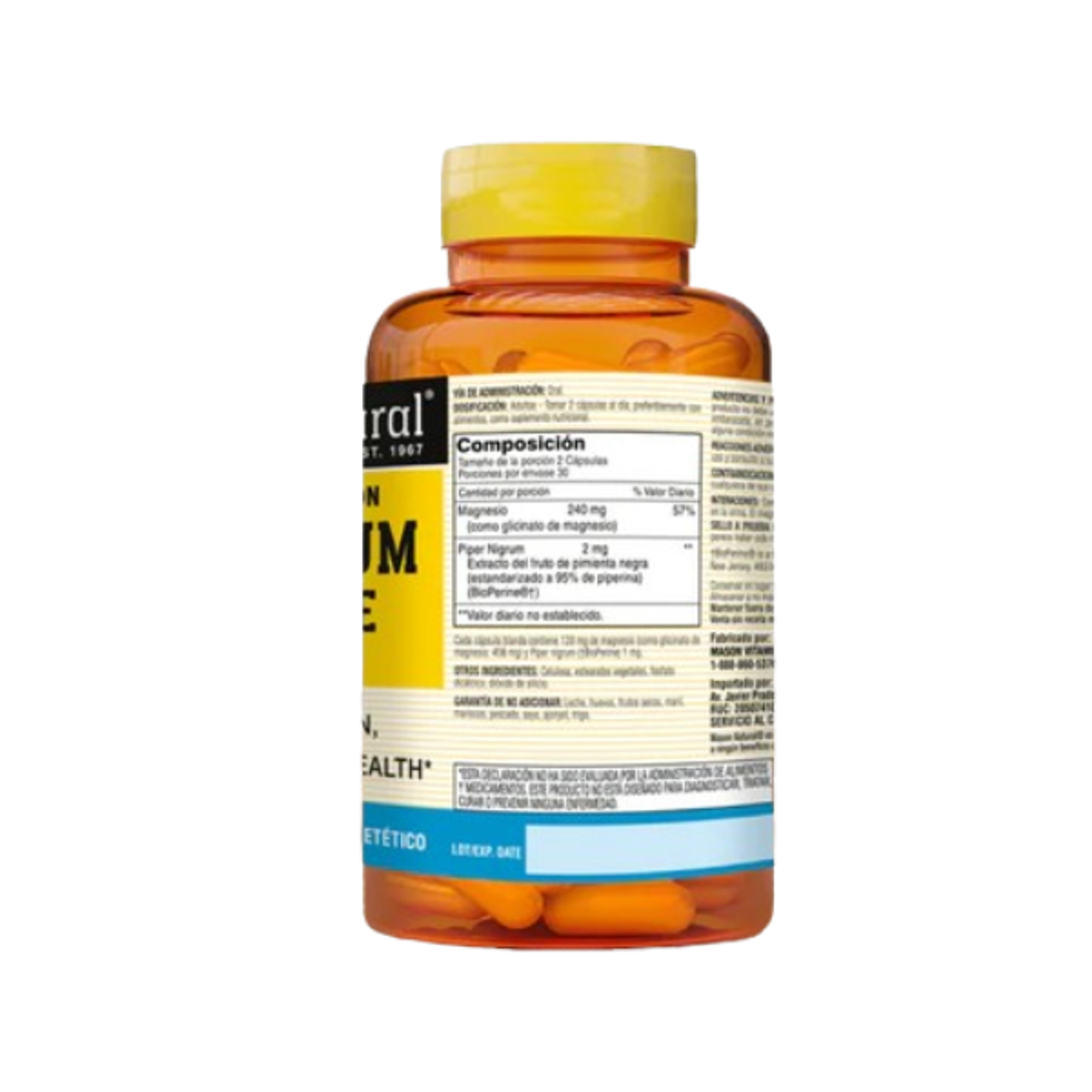 MAGNESIUM GLYCINATE plus - fco x 60 cap. - MASON - VENTA LIBRE - PROMOCION 3